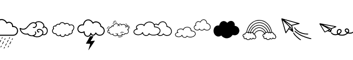 Sky Doodle Font UPPERCASE