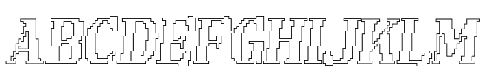 Sky-Pixel Line Line Font UPPERCASE