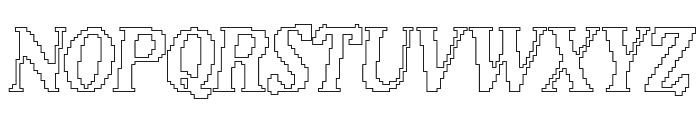 Sky-Pixel Line Line Font UPPERCASE
