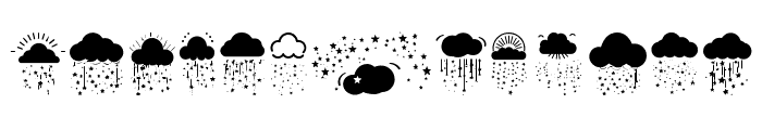 Sky with stars Regular Font UPPERCASE