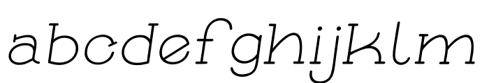 Skybird-lightitalic Font LOWERCASE