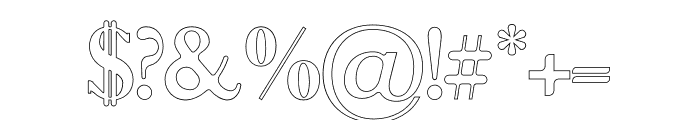 Skylar Sans Bold Outline Font OTHER CHARS
