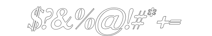 Skylar Sans BoldItalic Outline Font OTHER CHARS