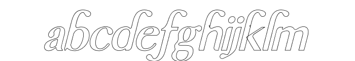 Skylar Sans BoldItalic Outline Font LOWERCASE
