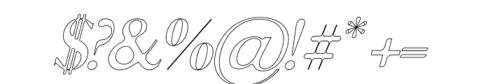Skylar Sans Italic Outline Font OTHER CHARS