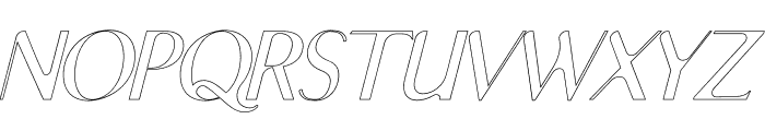 Skylar Sans Italic Outline Font UPPERCASE
