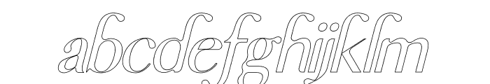 Skylar Sans Italic Outline Font LOWERCASE