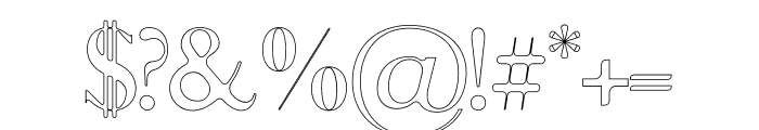 Skylar Sans Regular Outline Font OTHER CHARS