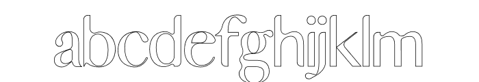 Skylar Sans Regular Outline Font LOWERCASE