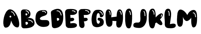 Slash Bubble Font LOWERCASE