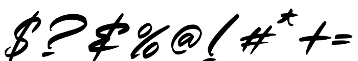 Slash Signature Font OTHER CHARS