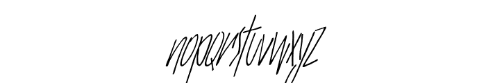 SlenderThin Italic Font LOWERCASE