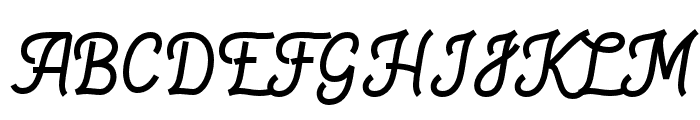 Slightly Famous Regular Font UPPERCASE