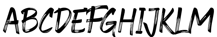 SlouchyBrush-Italic Font UPPERCASE