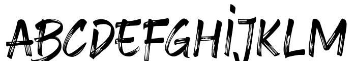 SlouchyBrush-Italic Font LOWERCASE