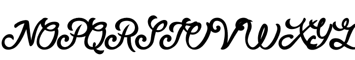 Slugger Script Font UPPERCASE