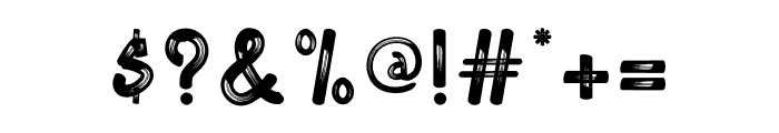 Small Brush Font OTHER CHARS
