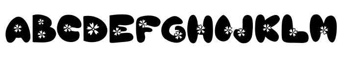 Small Flower Font UPPERCASE