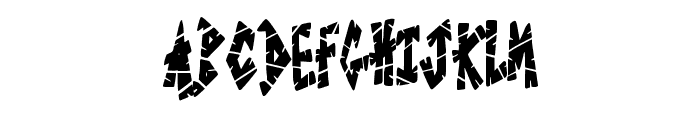 Smashed Glass Graffiti  Regular Font UPPERCASE