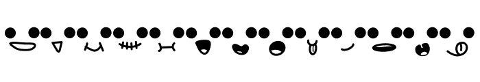 Smiley stickers Font LOWERCASE