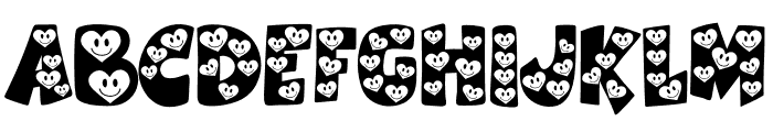 Smiling Heart Font UPPERCASE