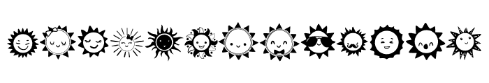 Smiling Sun Font UPPERCASE