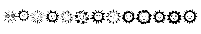 Smiling Sun Font UPPERCASE