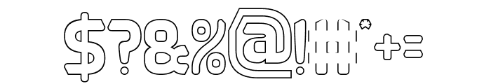 Snack Bite-Hollow Font OTHER CHARS
