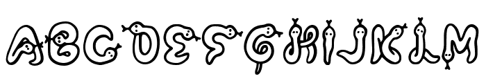 Snaky Snake Font UPPERCASE
