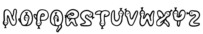 Snaky Snake Font UPPERCASE
