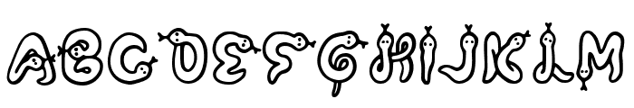 Snaky Snake Font LOWERCASE