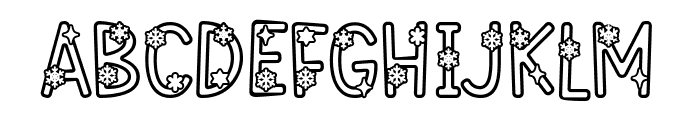 Snow Vibes Outline Font UPPERCASE