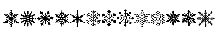 Snowflake doodle Font UPPERCASE