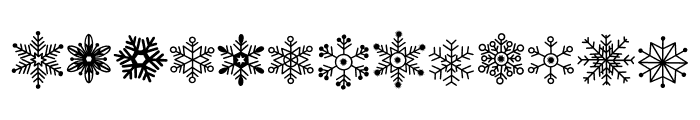 Snowflake doodle Font UPPERCASE