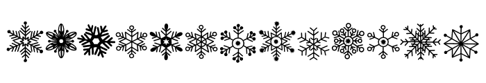 Snowflake doodle Font LOWERCASE