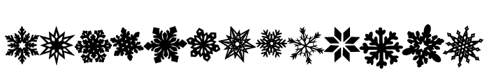 Snowflakes  Doodle Font UPPERCASE