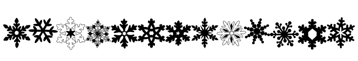 Snowflakes  Doodle Font LOWERCASE