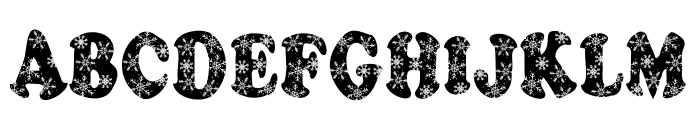 Snowflakes Falling Font UPPERCASE