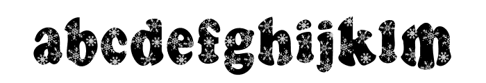 Snowflakes Falling Font LOWERCASE