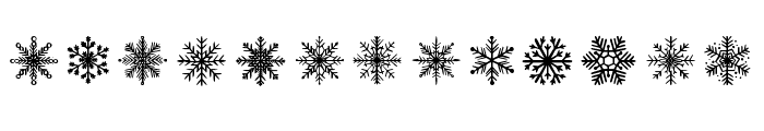 Snowflakes Font Regular Font UPPERCASE