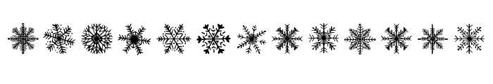 Snowflakes Font Regular Font LOWERCASE