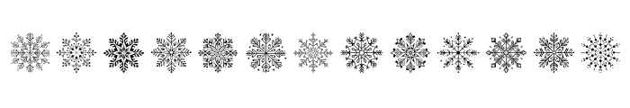 Snowflakes of happiness Regular Font UPPERCASE