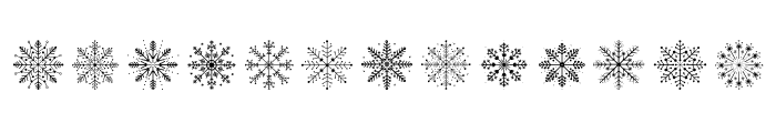 Snowflakes of happiness Regular Font LOWERCASE