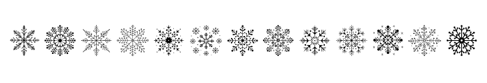 Snowflakes of happiness Regular Font LOWERCASE