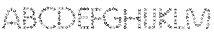 Snowflakes Font UPPERCASE