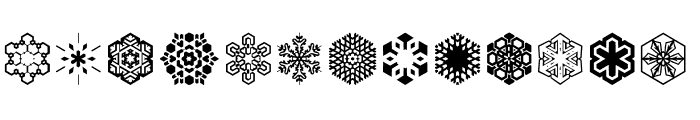 Snowfliki Symbols Font LOWERCASE