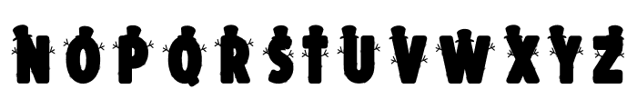 Snowman Alphabet Font UPPERCASE