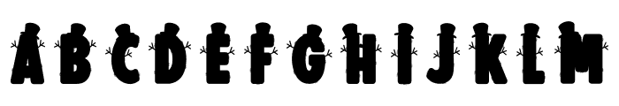 Snowman Alphabet Font LOWERCASE