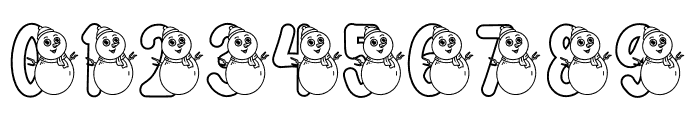 Snowman Coloring Font OTHER CHARS