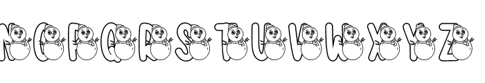Snowman Coloring Font UPPERCASE